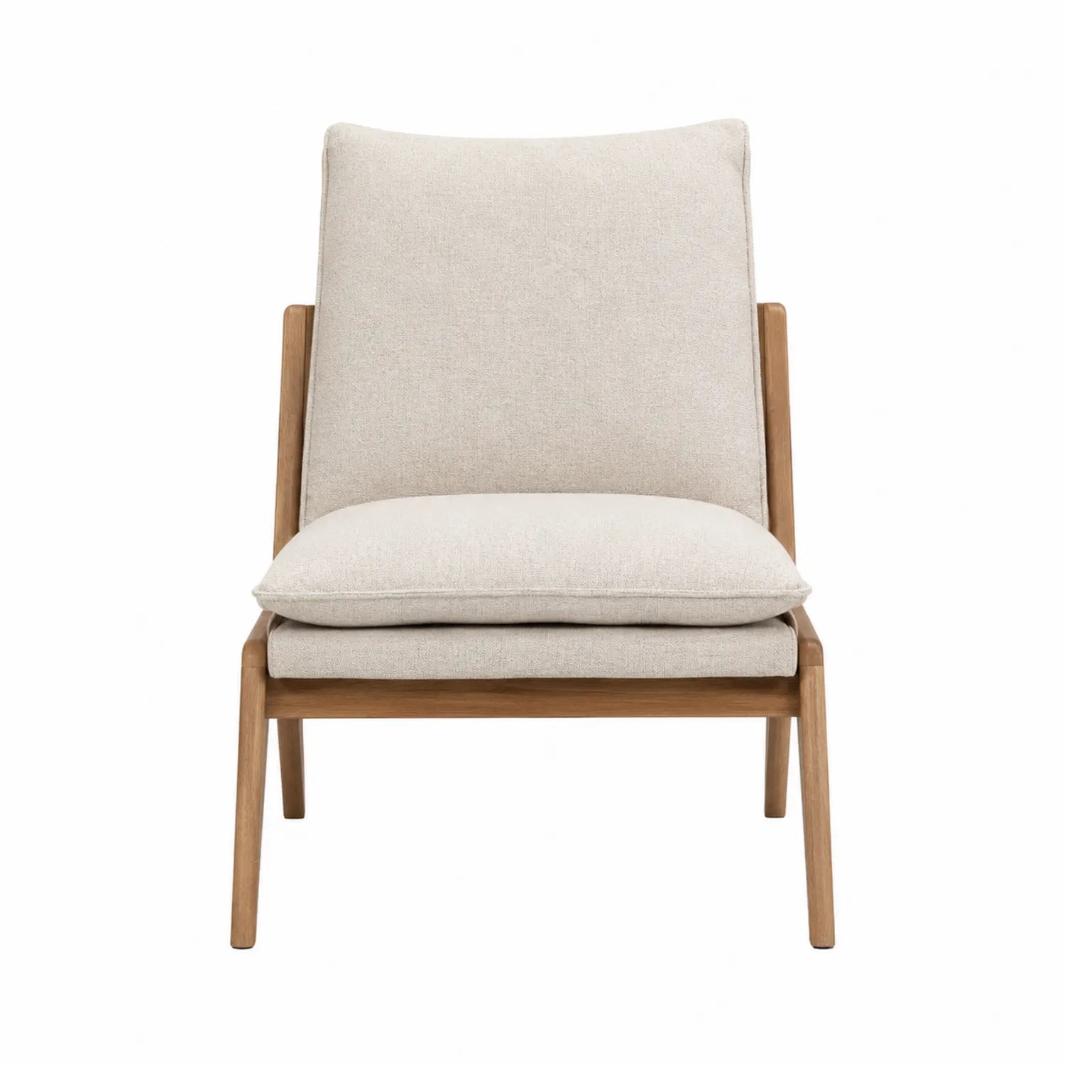 Silla de Madera y Lino Beige 75x85x65 cm