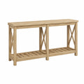 Mesa consola de madera de roble 120x30x75 cm