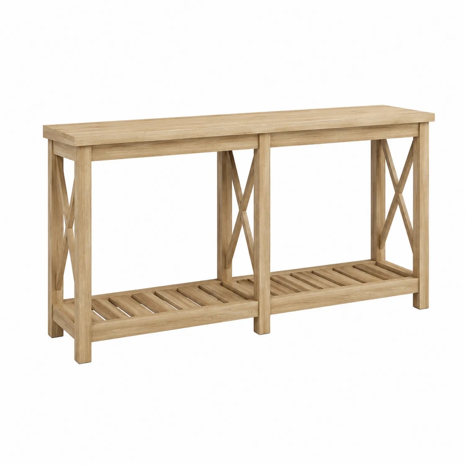 Mesa consola de madera de roble 120x30x75 cm