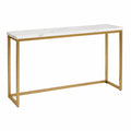 Mesa consola de mármol y metal 120x30x75 cm