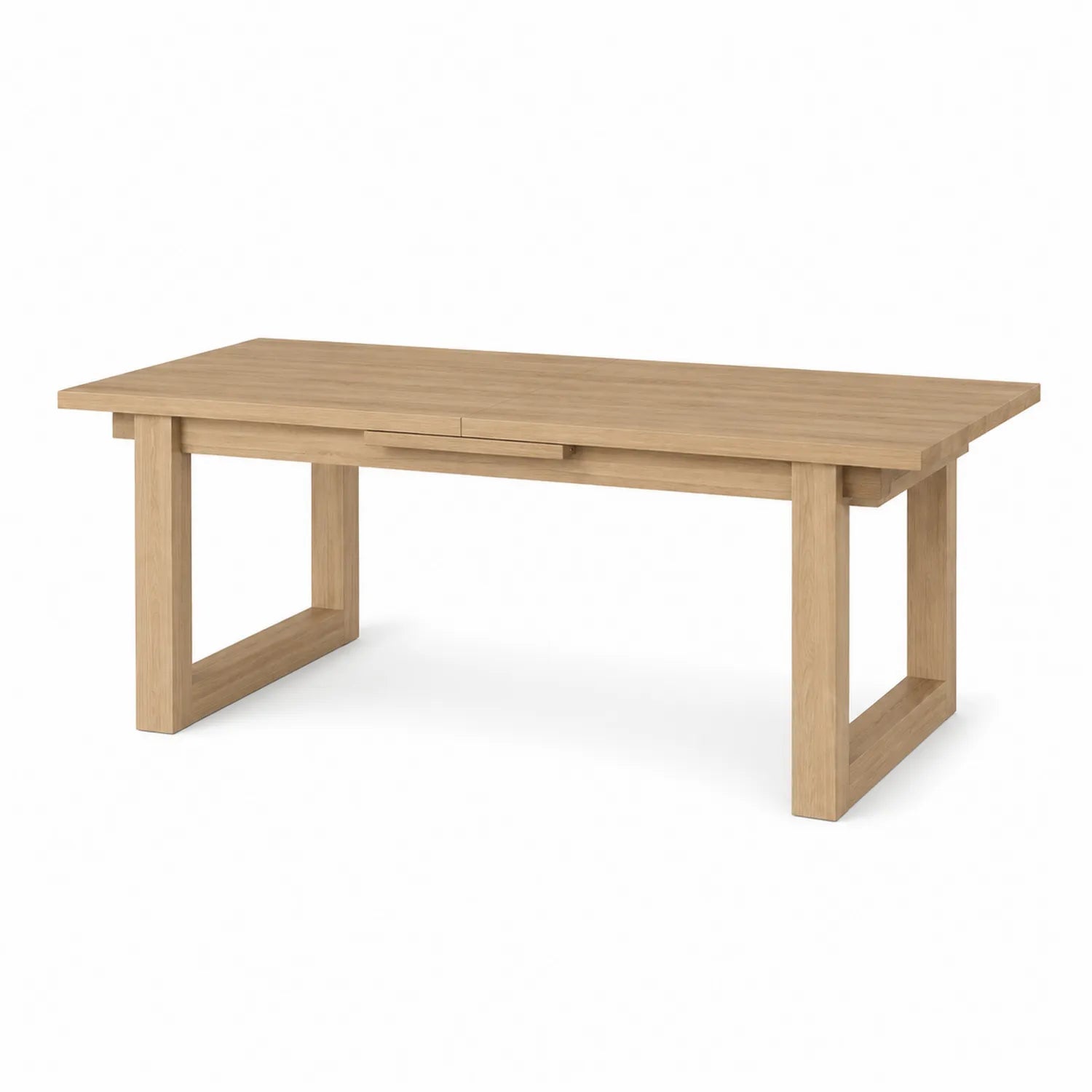 Mesa de comedor extensible de madera color roble 200x90x75 cm