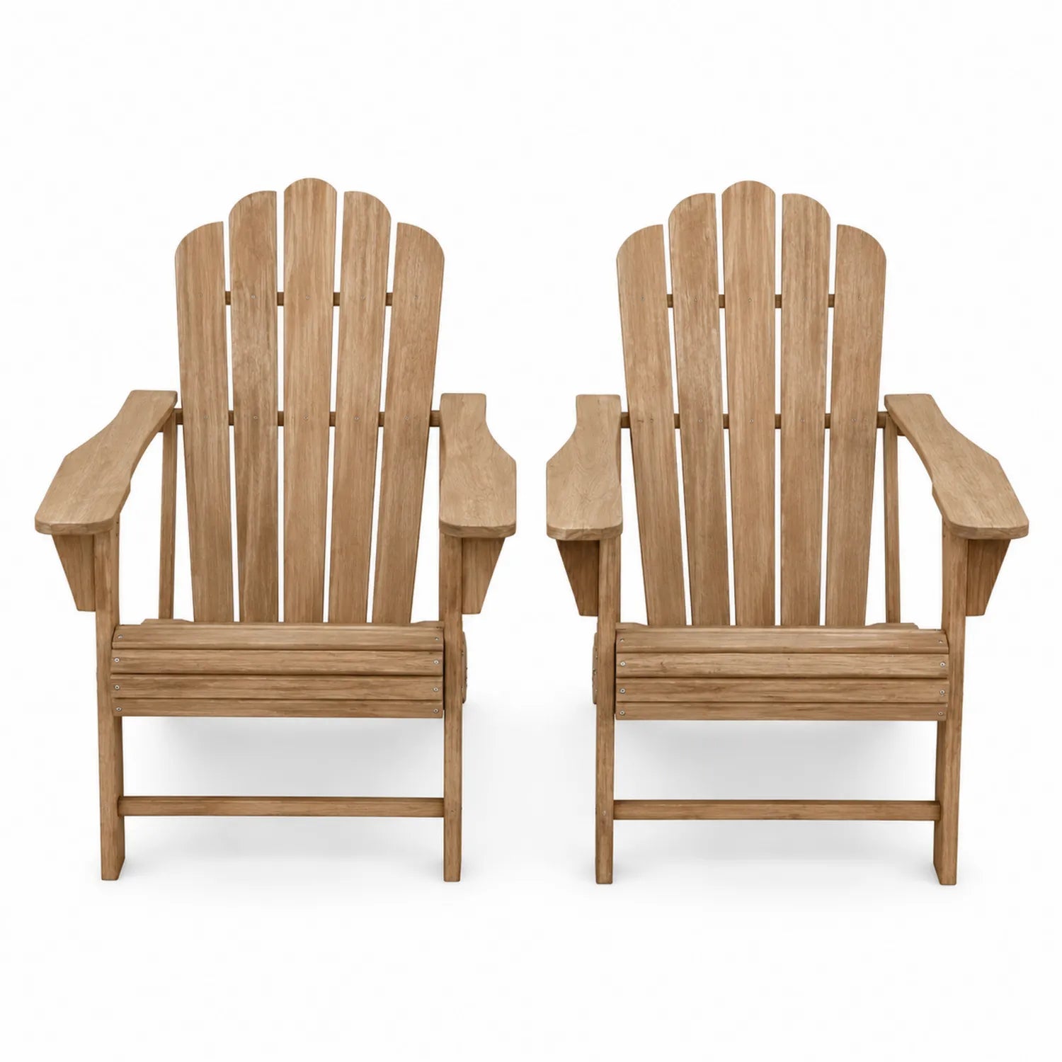Set de 2 Sillas de Madera de Teca Adirondack